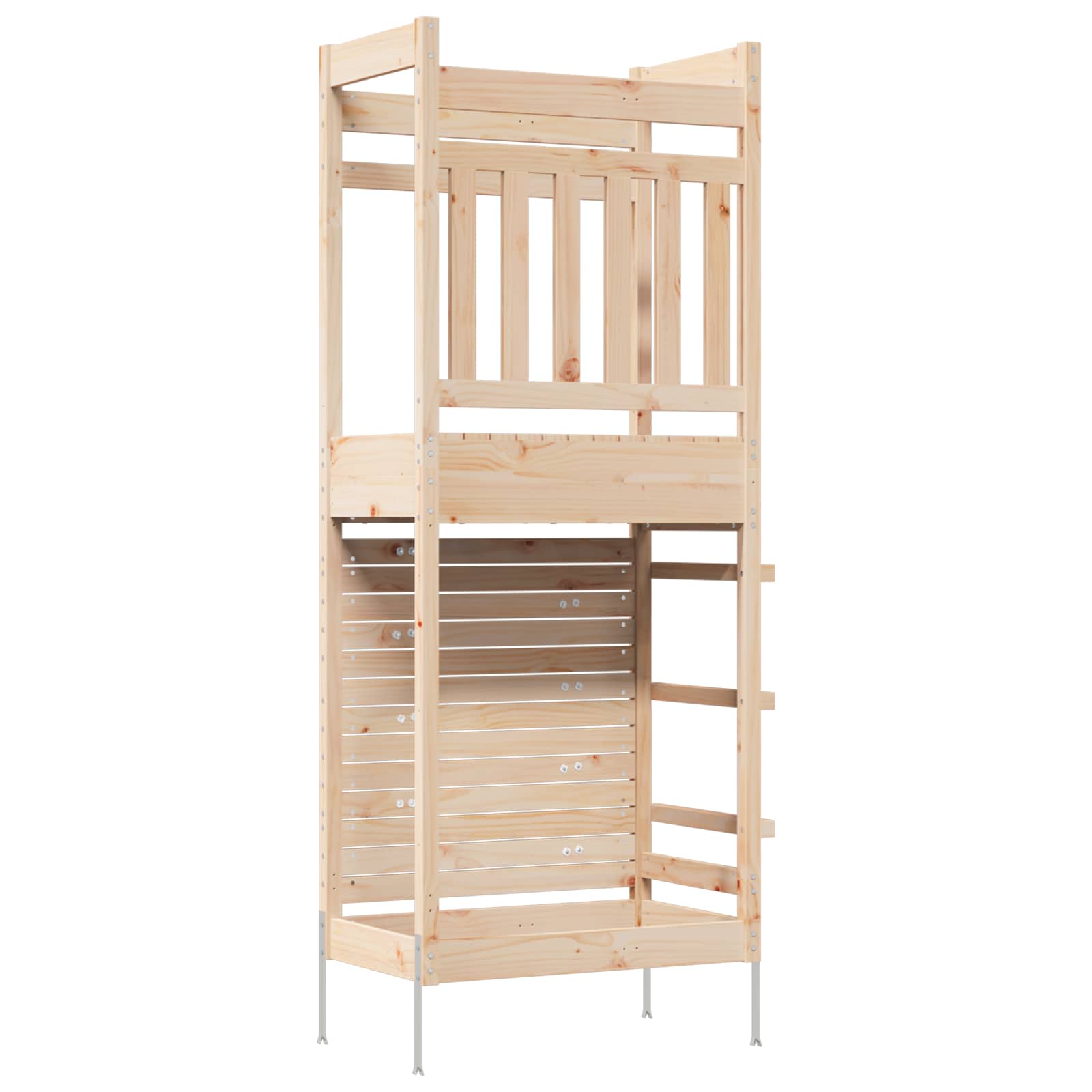 Outdoor-Spielturm Natur 85 X 53 X 207 Cm Massives Kiefernholz