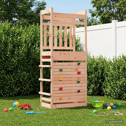 Outdoor-Spielturm Natur Massives Douglasienholz