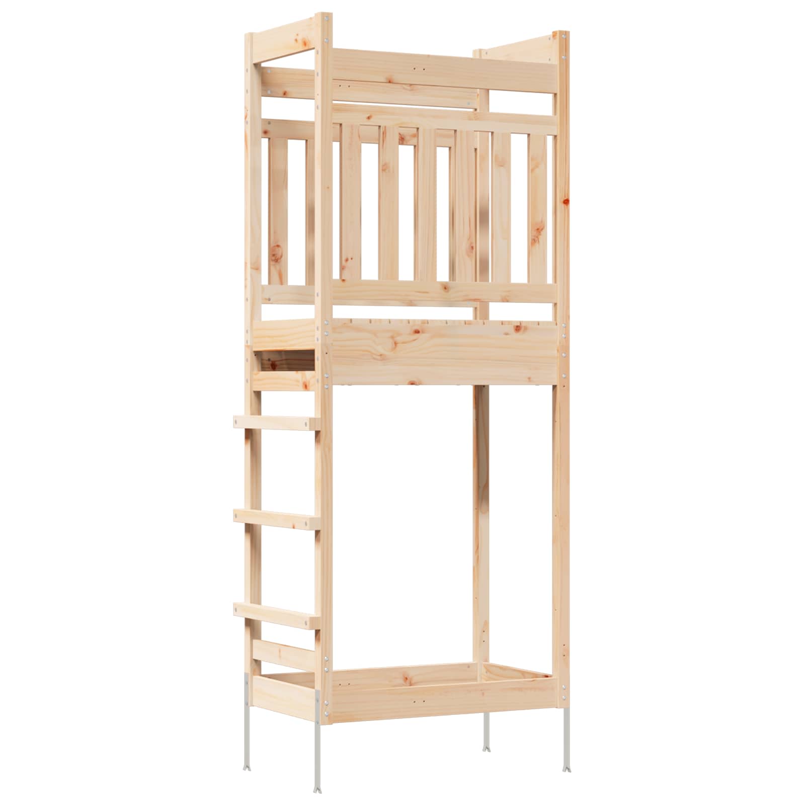 Outdoor-Spielturm Natur 85 X 53 X 207 Cm Massives Kiefernholz