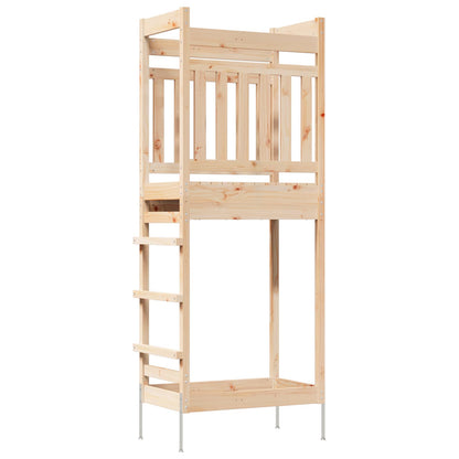 Outdoor-Spielturm Natur 85 X 53 X 207 Cm Massives Kiefernholz