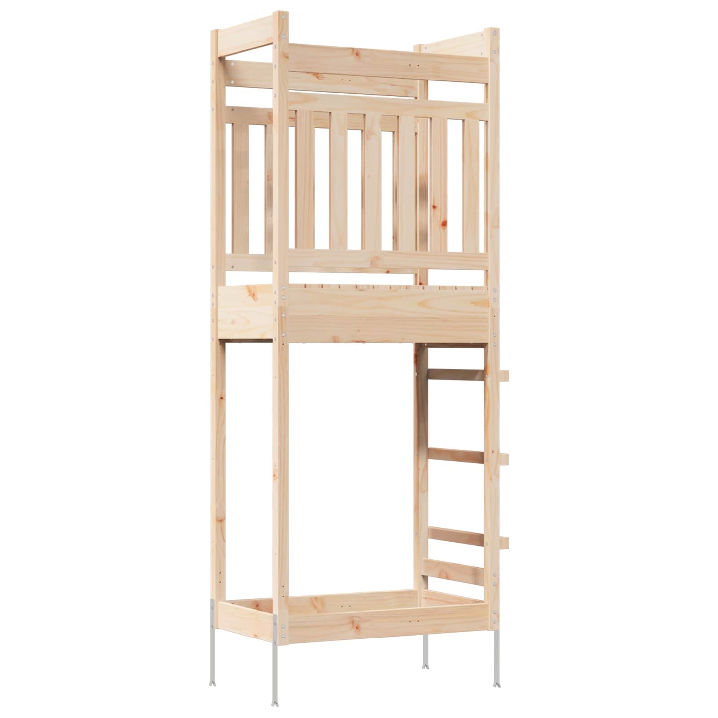 Outdoor-Spielturm Natur 85 X 53 X 207 Cm Massives Kiefernholz
