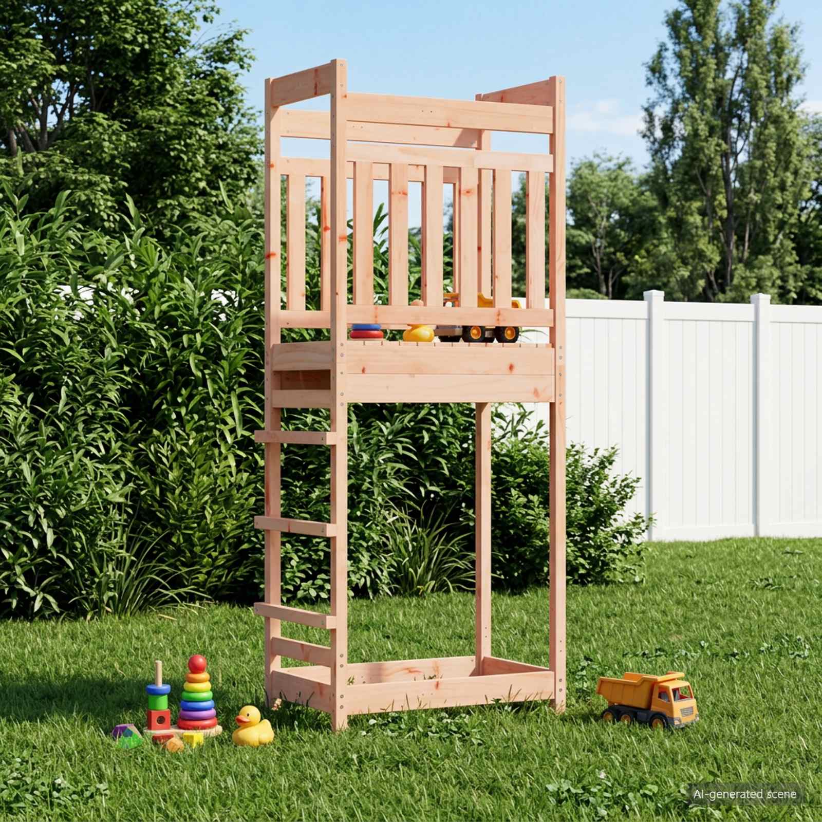 Outdoor-Spielturm Natur Massives Douglasienholz