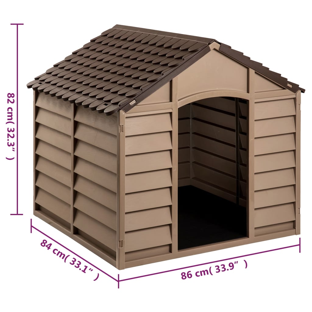Hundehütte Braun Polypropylen
