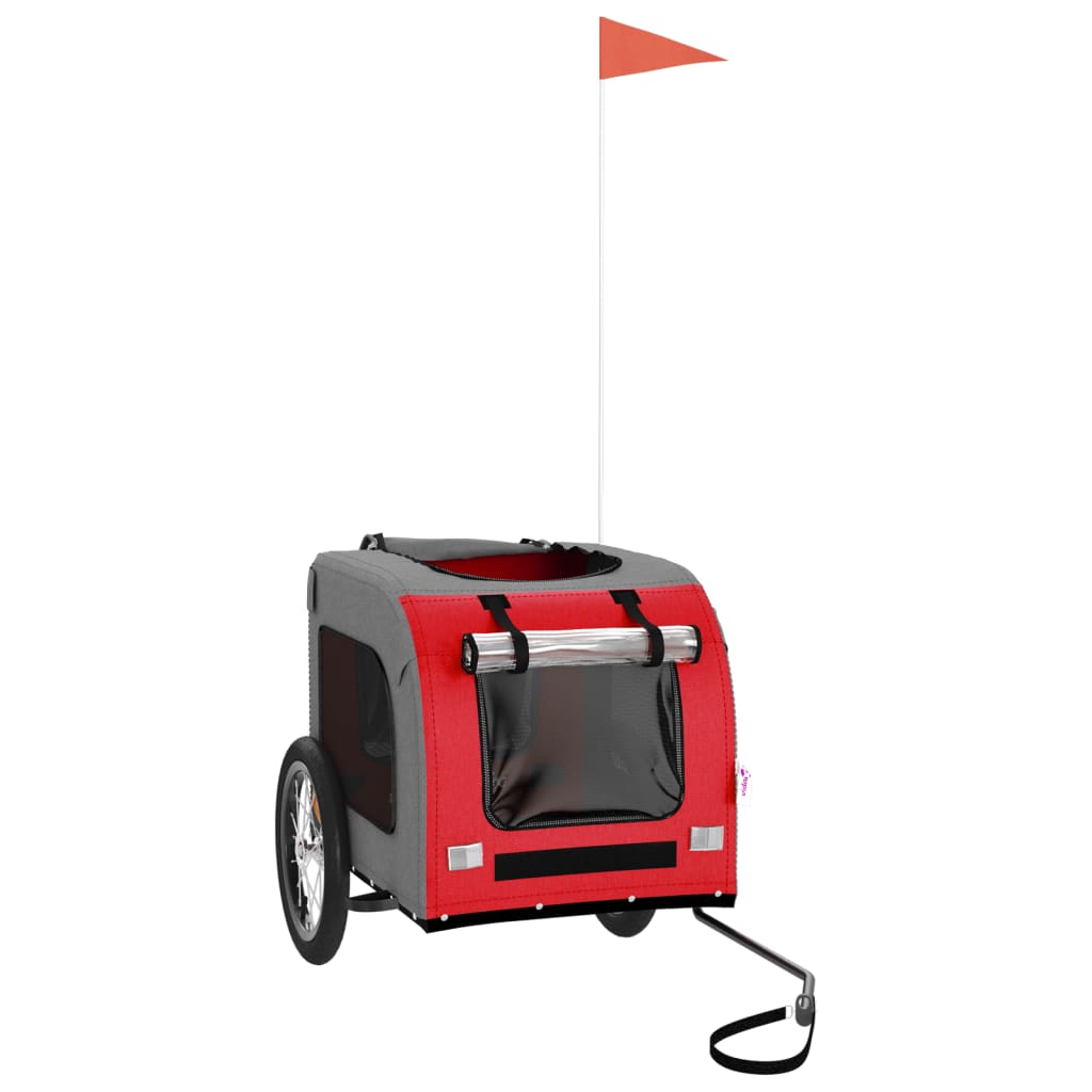Fahrradanhänger Hunde Und Grau Oxford-Gewebe Und Eisen