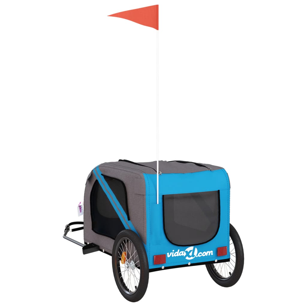 Fahrradanhänger Hunde Und Grau Oxford-Gewebe Und Eisen