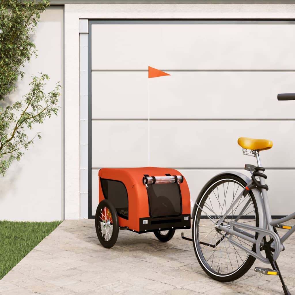 Fahrradanhänger Hunde Und Schwarz Oxford-Gewebe & Eisen