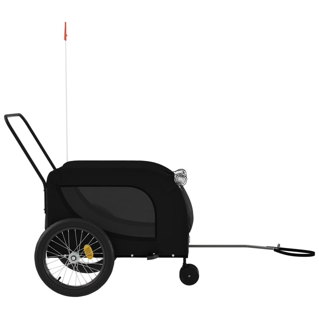 Fahrradanhänger Hunde Schwarz Oxford-Gewebe Und Eisen