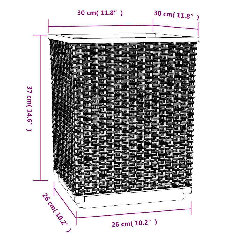 Pflanzkübel 4 Stk. 30X30X37 Cm Polypropylen
