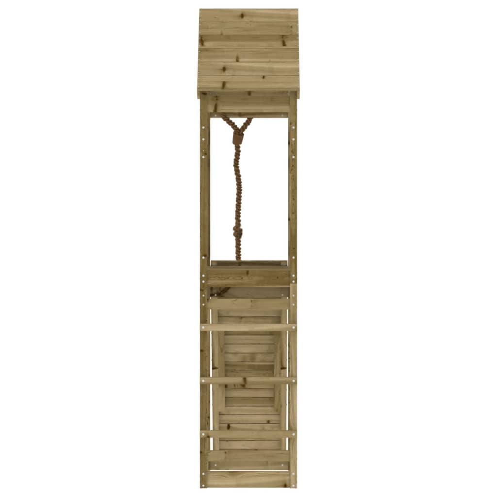 Spielturm Mit Kletterwand Imprägniertes Kiefernholz