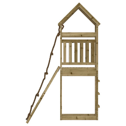 Spielturm Mit Kletterwand Imprägniertes Kiefernholz