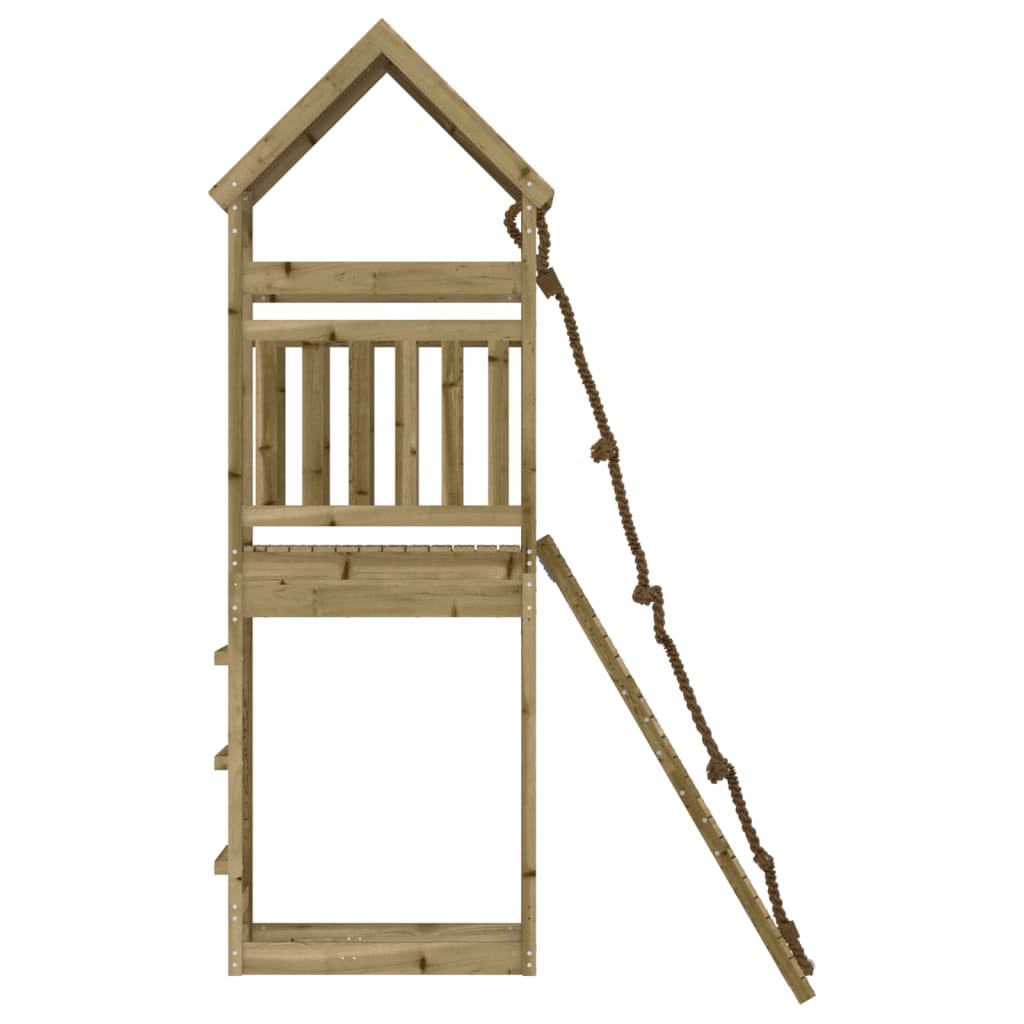 Spielturm Mit Kletterwand Imprägniertes Kiefernholz