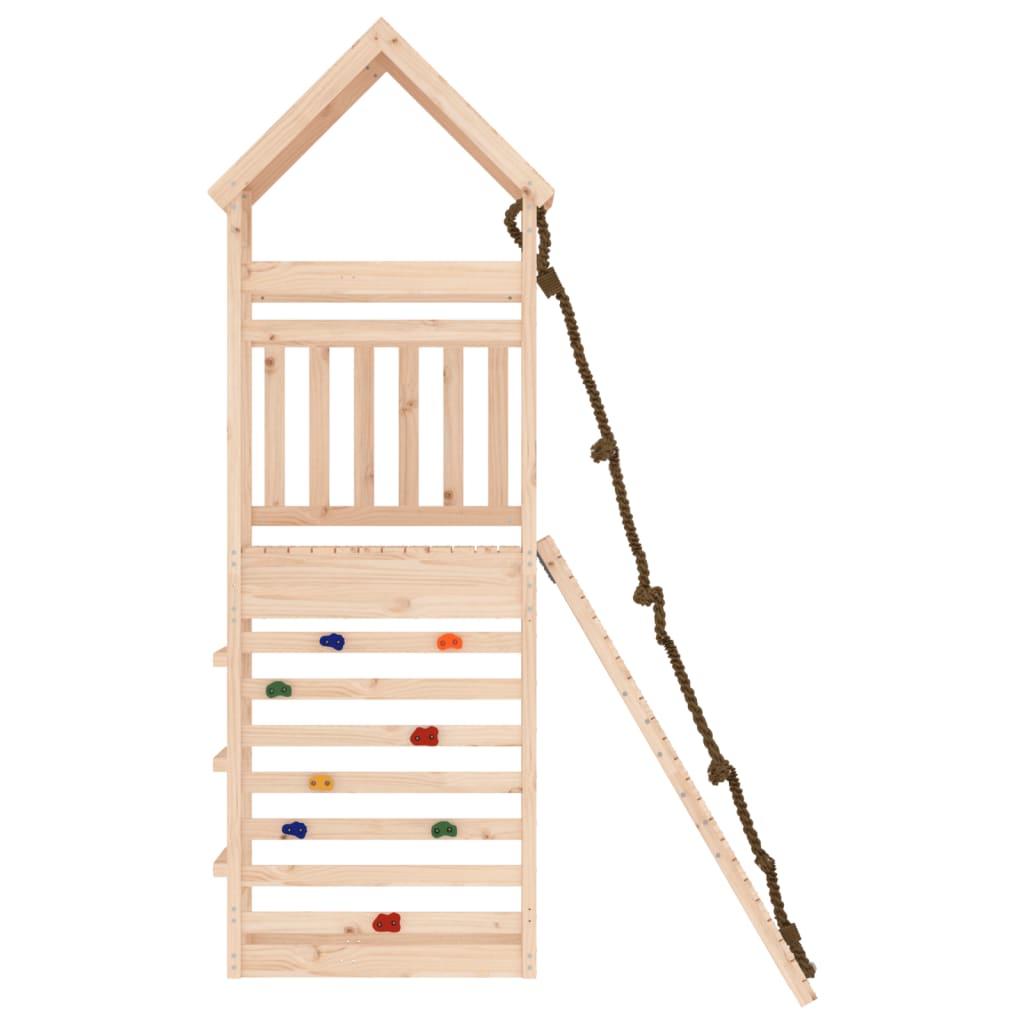 Spielturm Mit Kletterwand Massivholz Kiefer