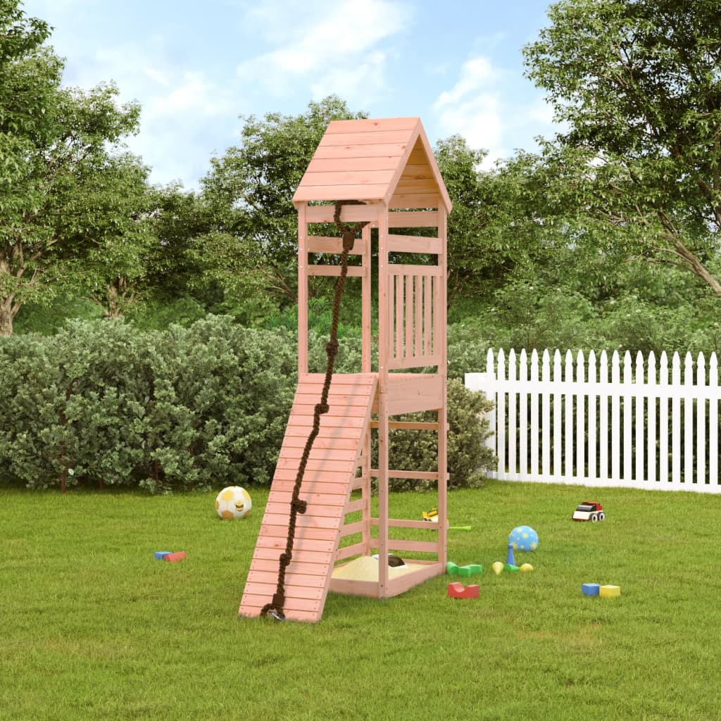Spielturm Mit Kletterwand Massivholz Douglasie
