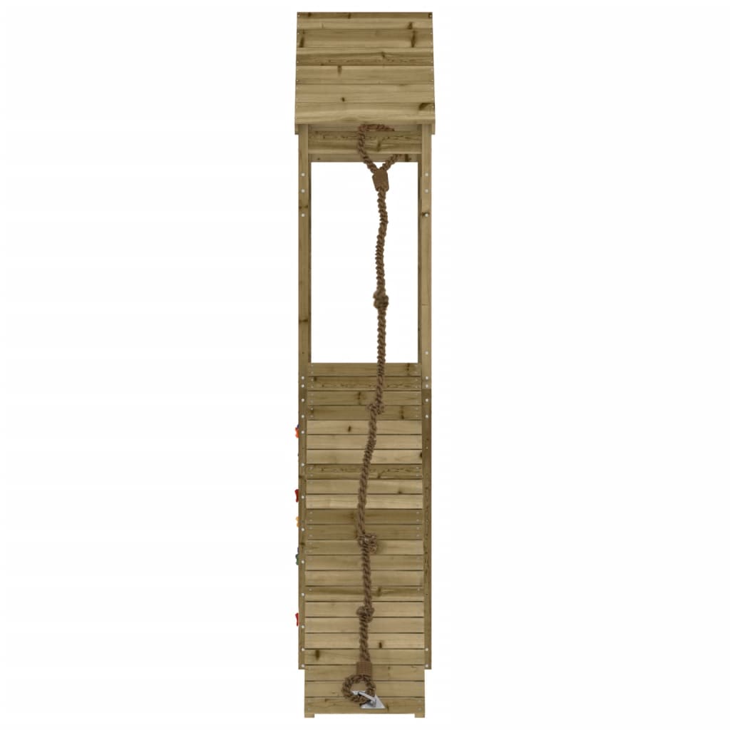 Spielturm Mit Kletterwand Imprägniertes Kiefernholz