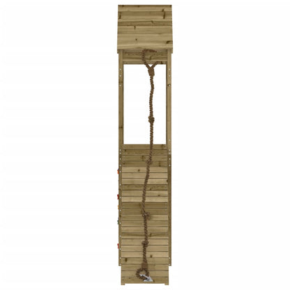 Spielturm Mit Kletterwand Imprägniertes Kiefernholz