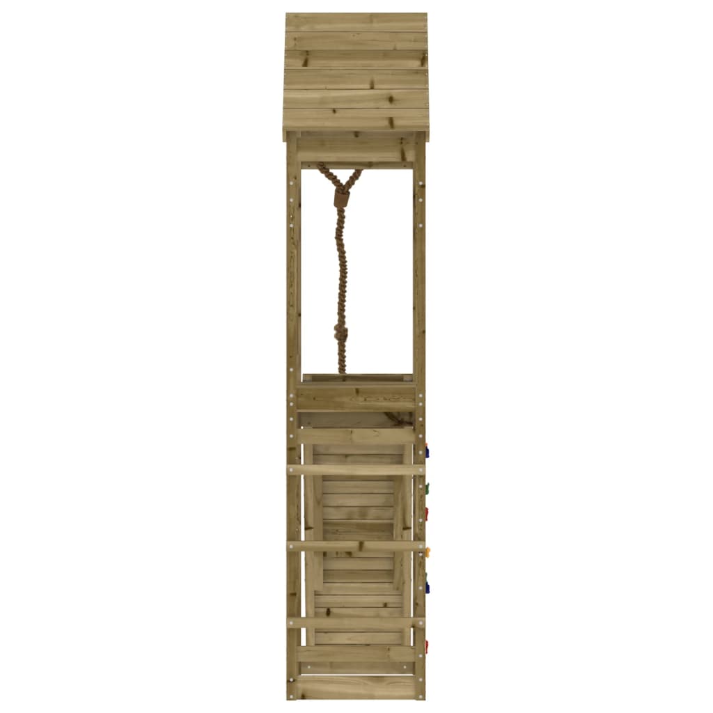 Spielturm Mit Kletterwand Imprägniertes Kiefernholz