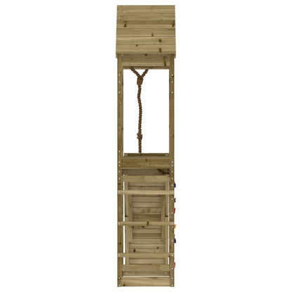 Spielturm Mit Kletterwand Imprägniertes Kiefernholz