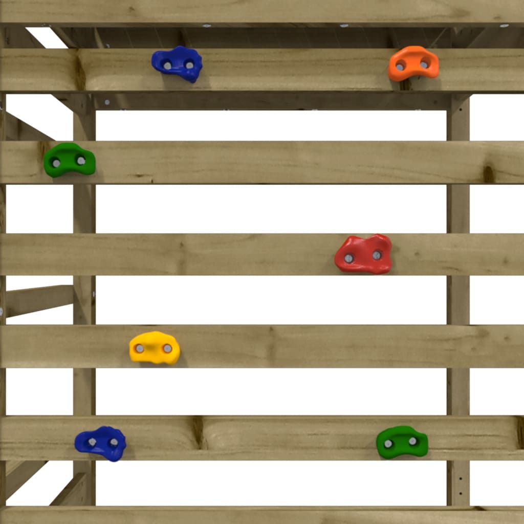 Spielturm Mit Kletterwand Imprägniertes Kiefernholz