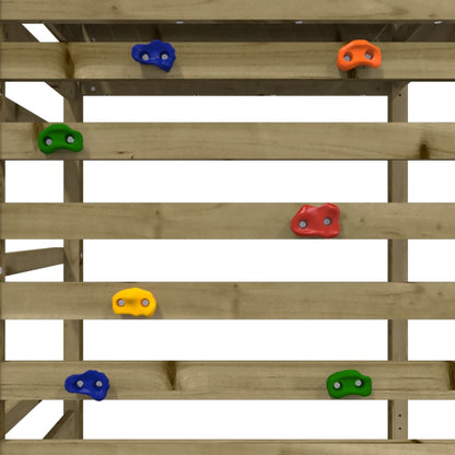 Spielturm Mit Kletterwand Imprägniertes Kiefernholz