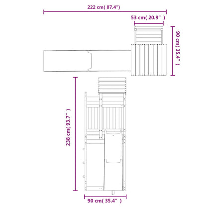 Spielturm Imprägniertes Kiefernholz