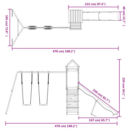 Spielturm Imprägniertes Kiefernholz