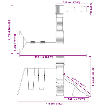 Spielturm Imprägniertes Kiefernholz