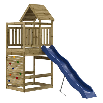 Spielturm Imprägniertes Kiefernholz Grau
