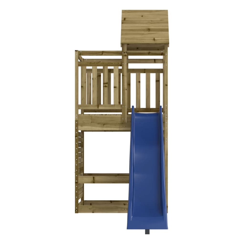 Spielturm Imprägniertes Kiefernholz Grau