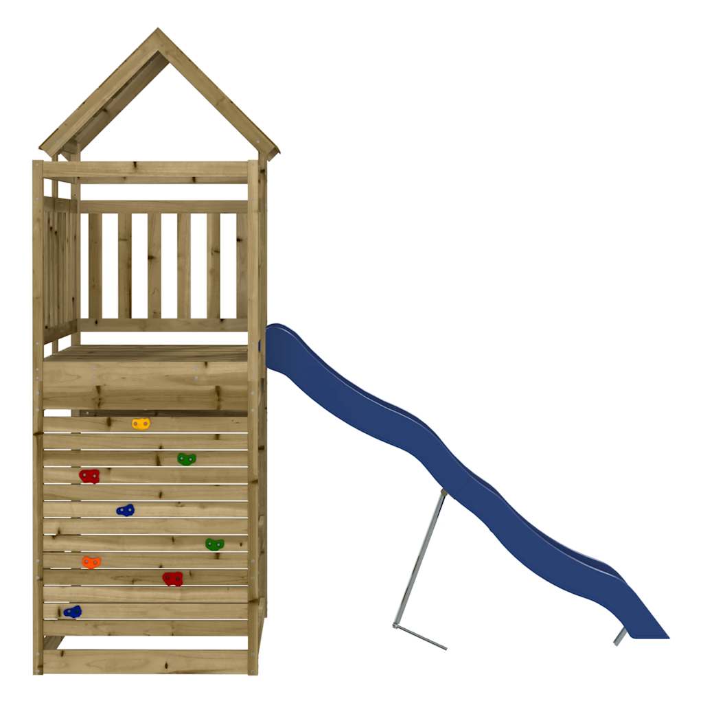 Spielturm Imprägniertes Kiefernholz Grau