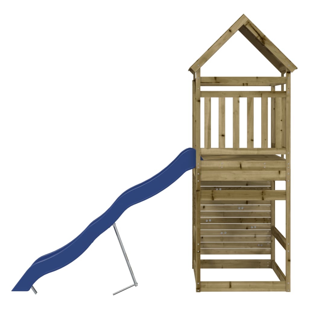 Spielturm Imprägniertes Kiefernholz Grau
