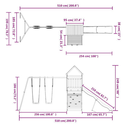 Spielturm Imprägniertes Kiefernholz
