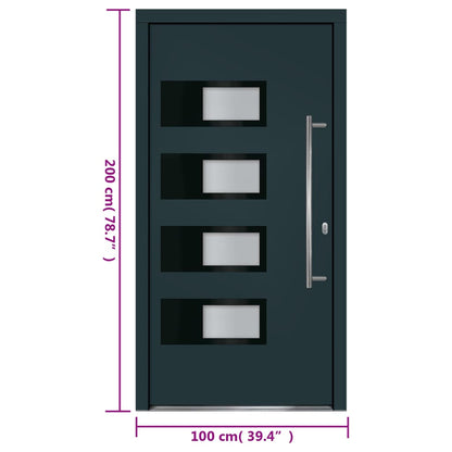 Haustür 100X200 Cm Aluminium Und Pvc