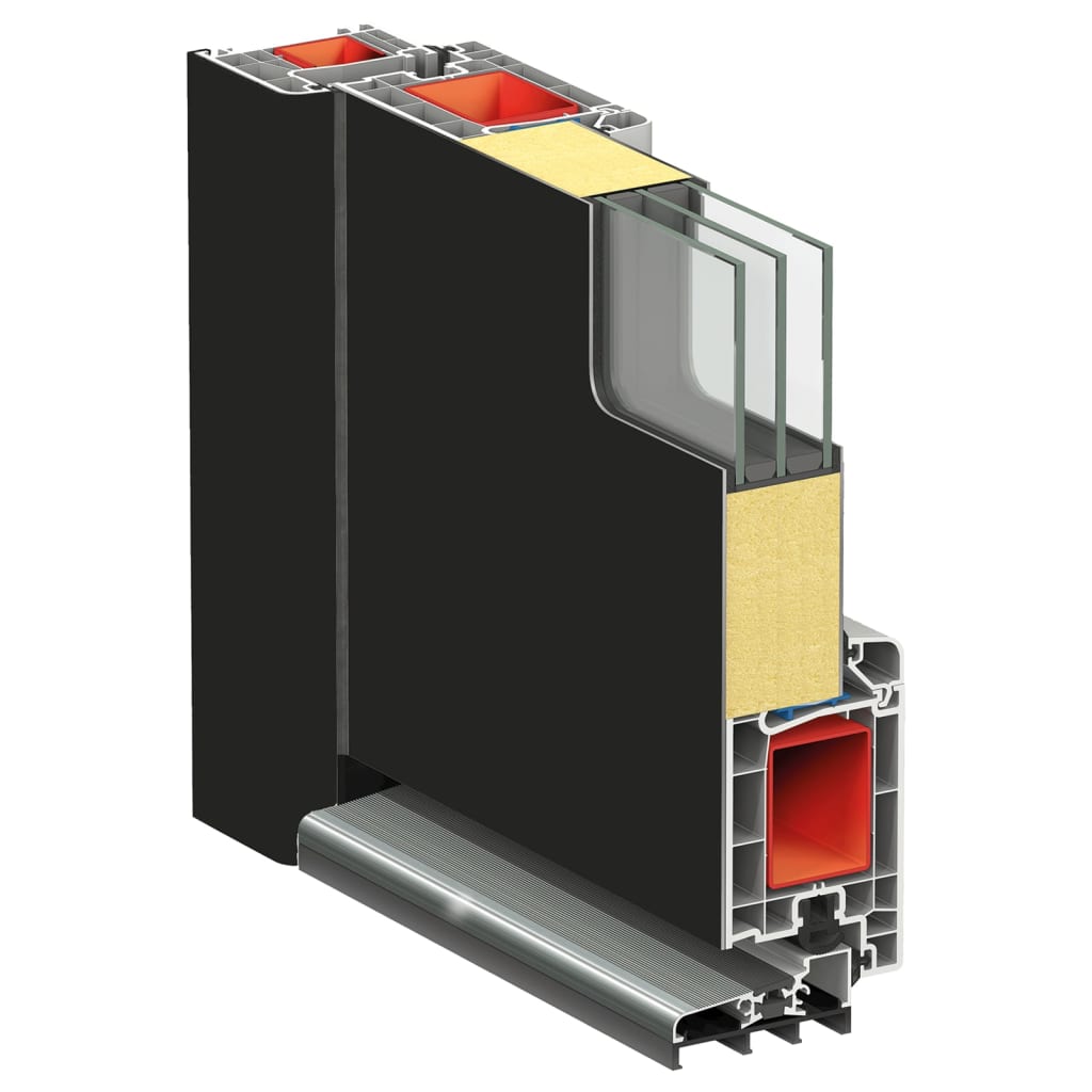 Haustür 100X200 Cm Aluminium Und Pvc