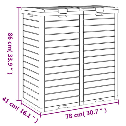 Outdoor-Mülltonne 78X41X86 Cm Polypropylen