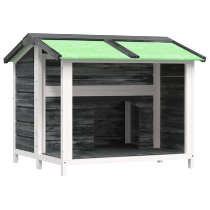 Hundehütte 96X87X80,5 Cm Massivholz Kiefer