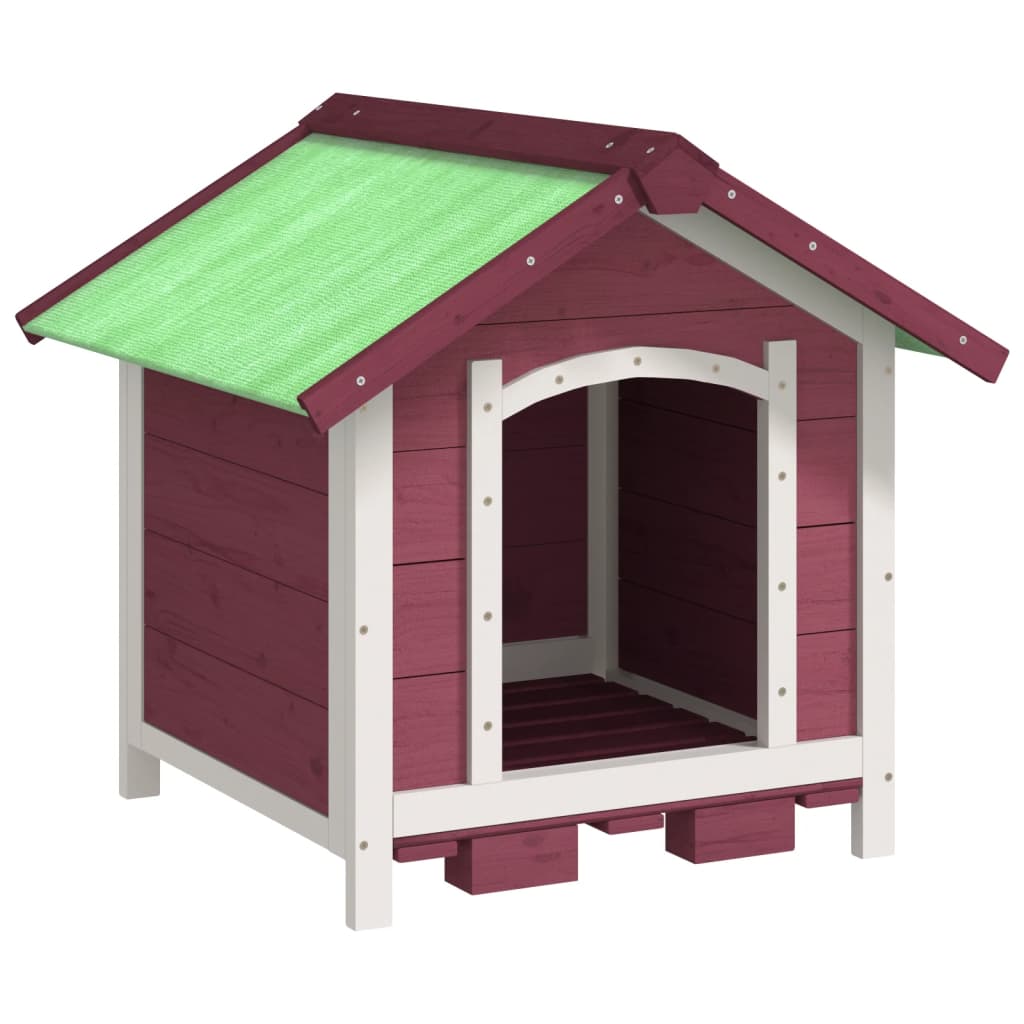 Hundehütte 65X65X61,5 Cm Massivholz Kiefer