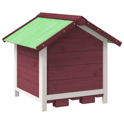 Hundehütte 65X65X61,5 Cm Massivholz Kiefer