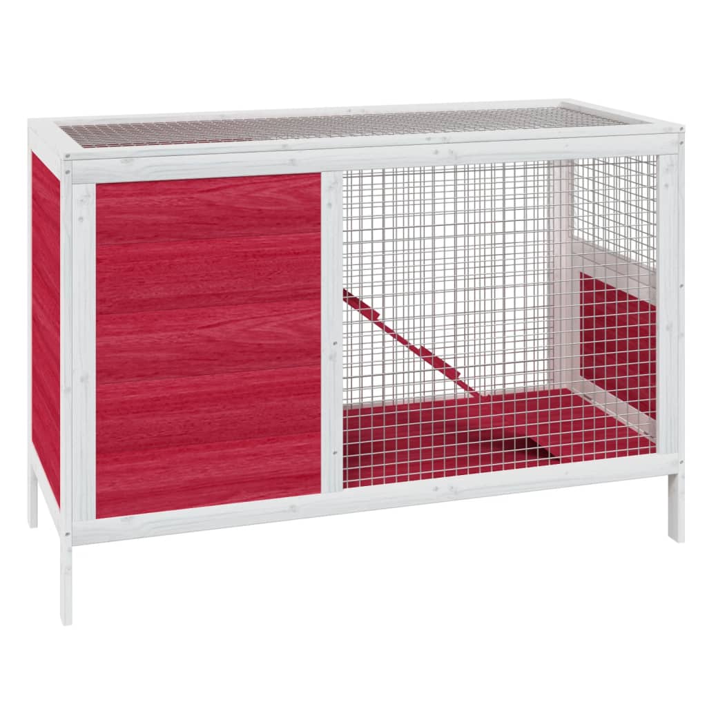 Kaninchenstall 103X44X69,5 Cm Massivholz Kiefer