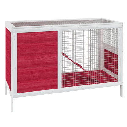 Kaninchenstall 103X44X69,5 Cm Massivholz Kiefer