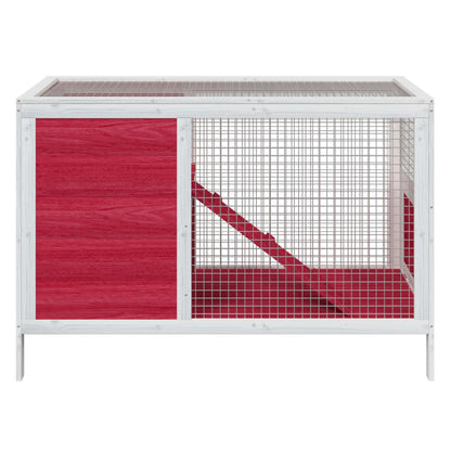 Kaninchenstall 103X44X69,5 Cm Massivholz Kiefer
