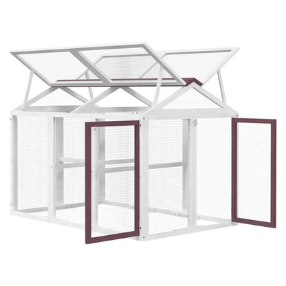 Freilaufgehege 141X94X104 Cm Massivholz Kiefer