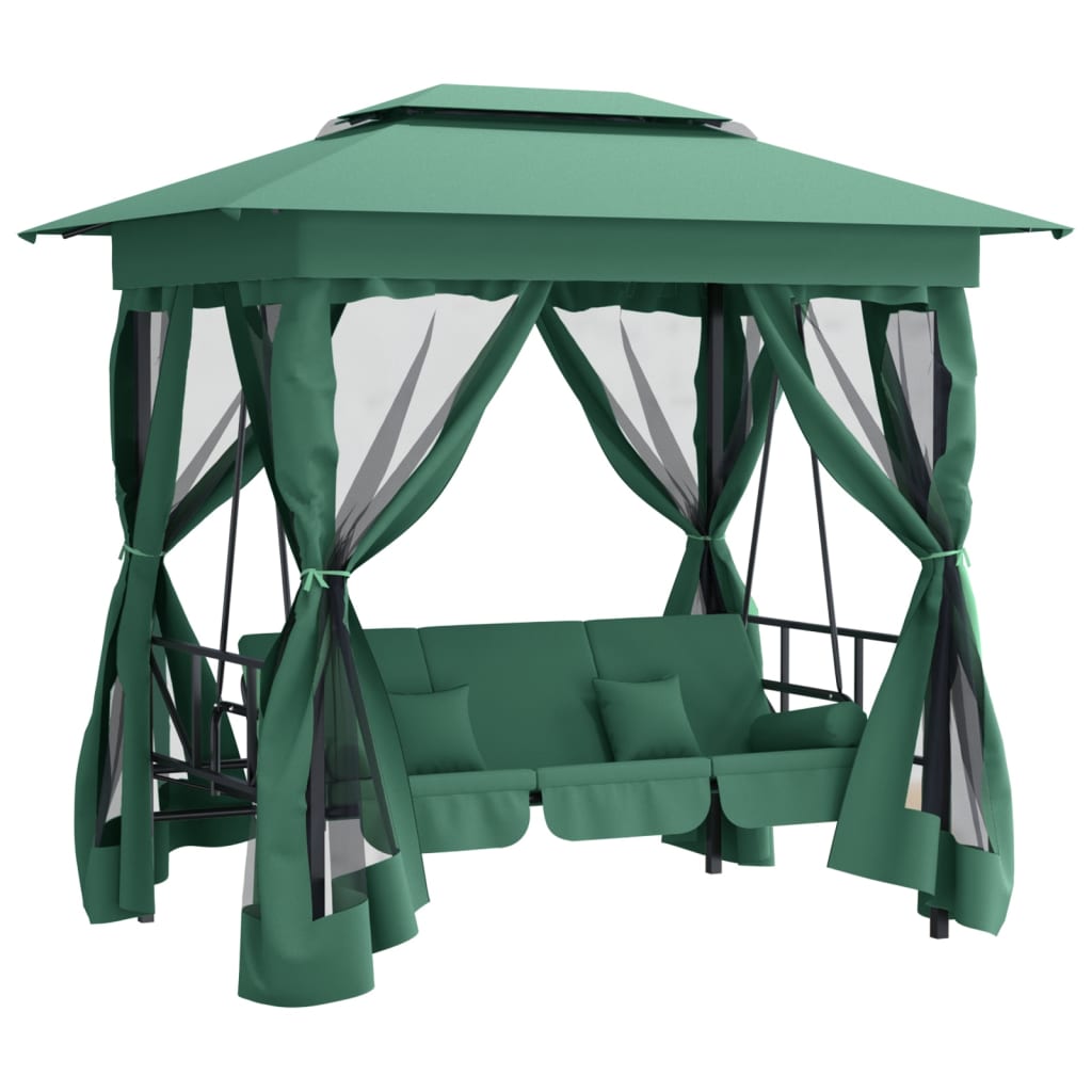 Gartenpavillon Mit Hollywoodschaukel Stoff & Stahl