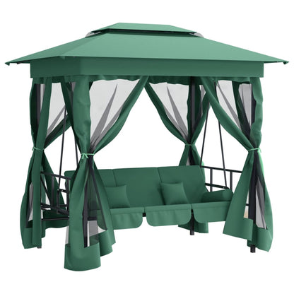 Gartenpavillon Mit Hollywoodschaukel Stoff & Stahl