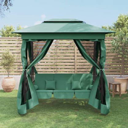 Gartenpavillon Mit Hollywoodschaukel Stoff & Stahl