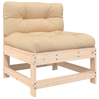 3-Tlg. Garten-Lounge-Set Mit Kissen Massivholz