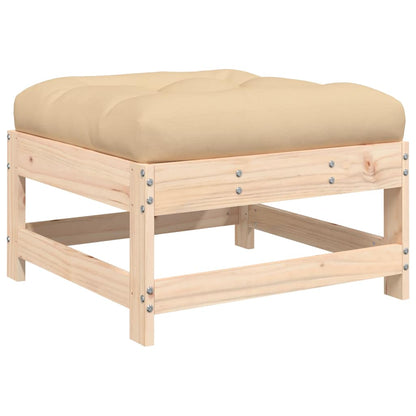 3-Tlg. Garten-Lounge-Set Mit Kissen Massivholz