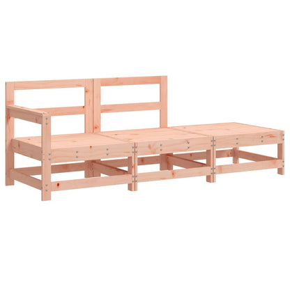3-Tlg. Garten-Lounge-Set Mit Kissen Massivholz Douglasie