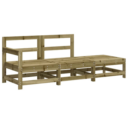 3-Tlg. Garten-Lounge-Set Mit Kissen Kiefernholz Imprägniert