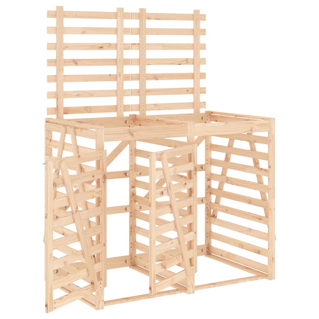 Mülltonnenbox Für 2 Tonnen Massivholz Kiefer