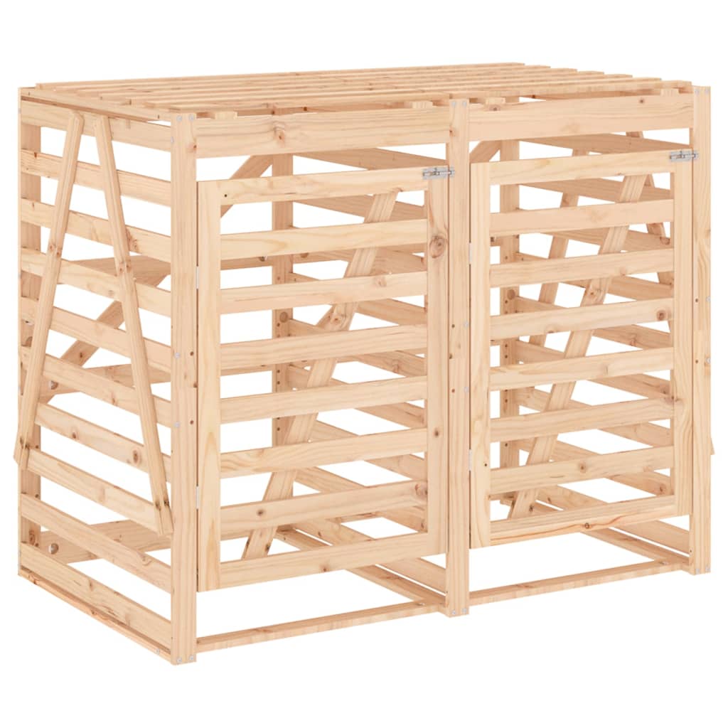Mülltonnenbox Für 2 Tonnen Massivholz Kiefer